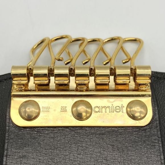 GUCCI Interlocking G 6-ring key case, leather, black, unisex - Picture 6 of 9